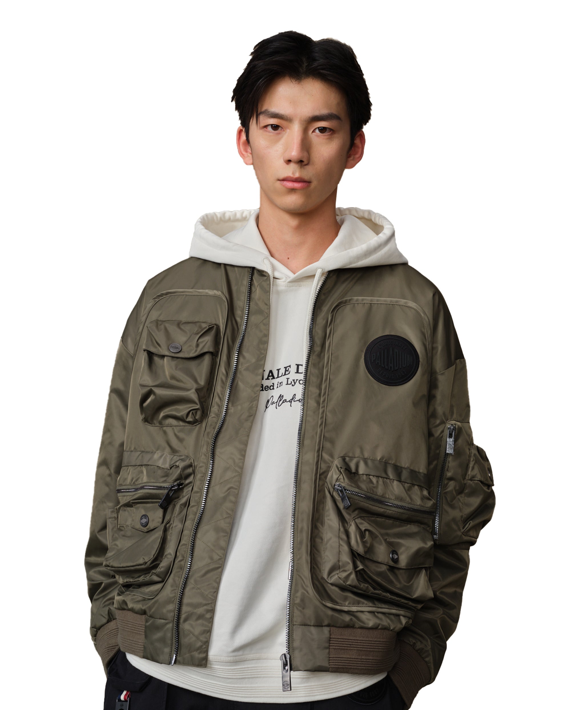 109654-367 | MEN'S PALLADIUM LOGO BOMBER JACKET | TEA LEAF