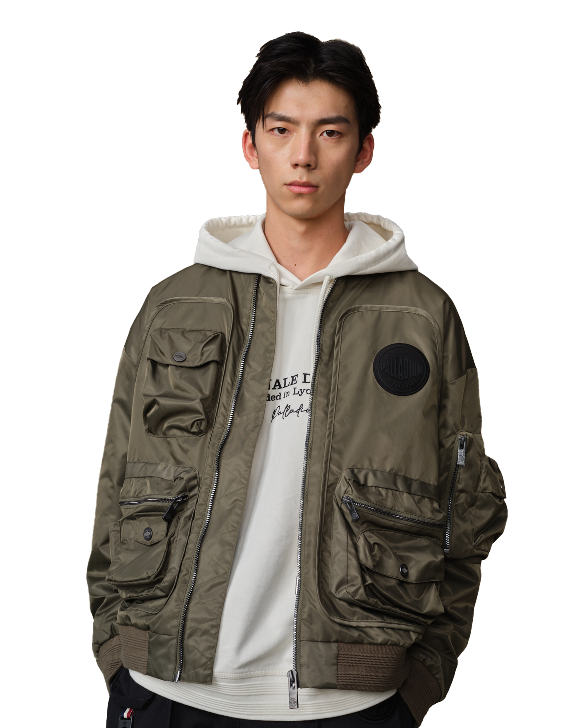 109654-367 | MEN'S PALLADIUM LOGO BOMBER JACKET | TEA LEAF