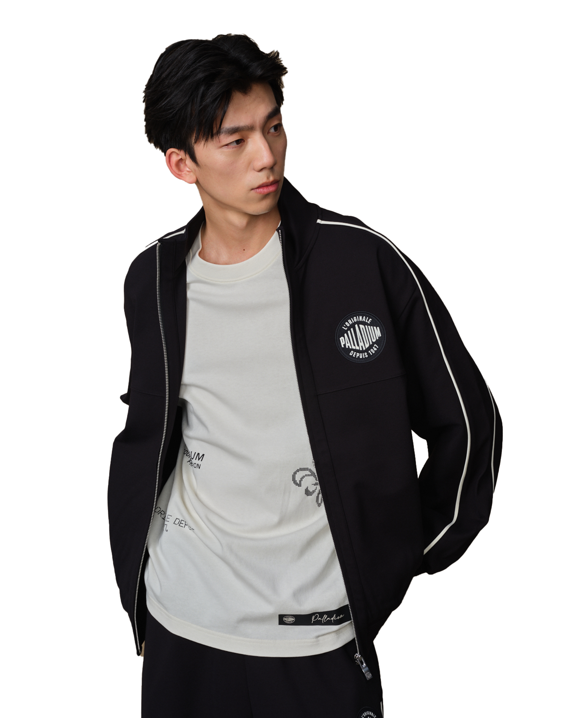 109658-032 | MEN'S PALLADIUM LOGO SIDE STRIPED JACKET | TAP SHOE