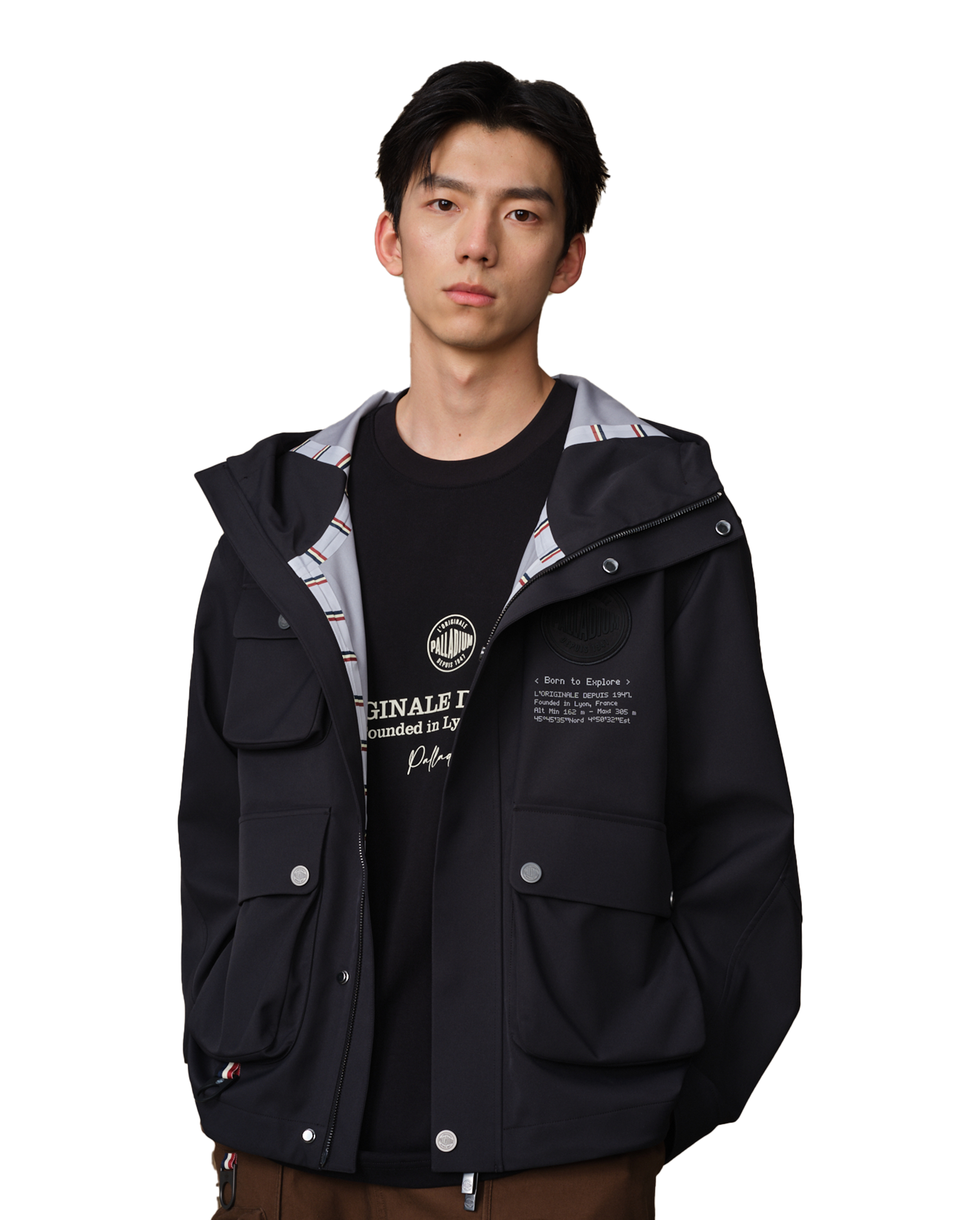 109663-032 | MEN'S PALLADIUM LOGO HOODED JACKET | TAP SHOE
