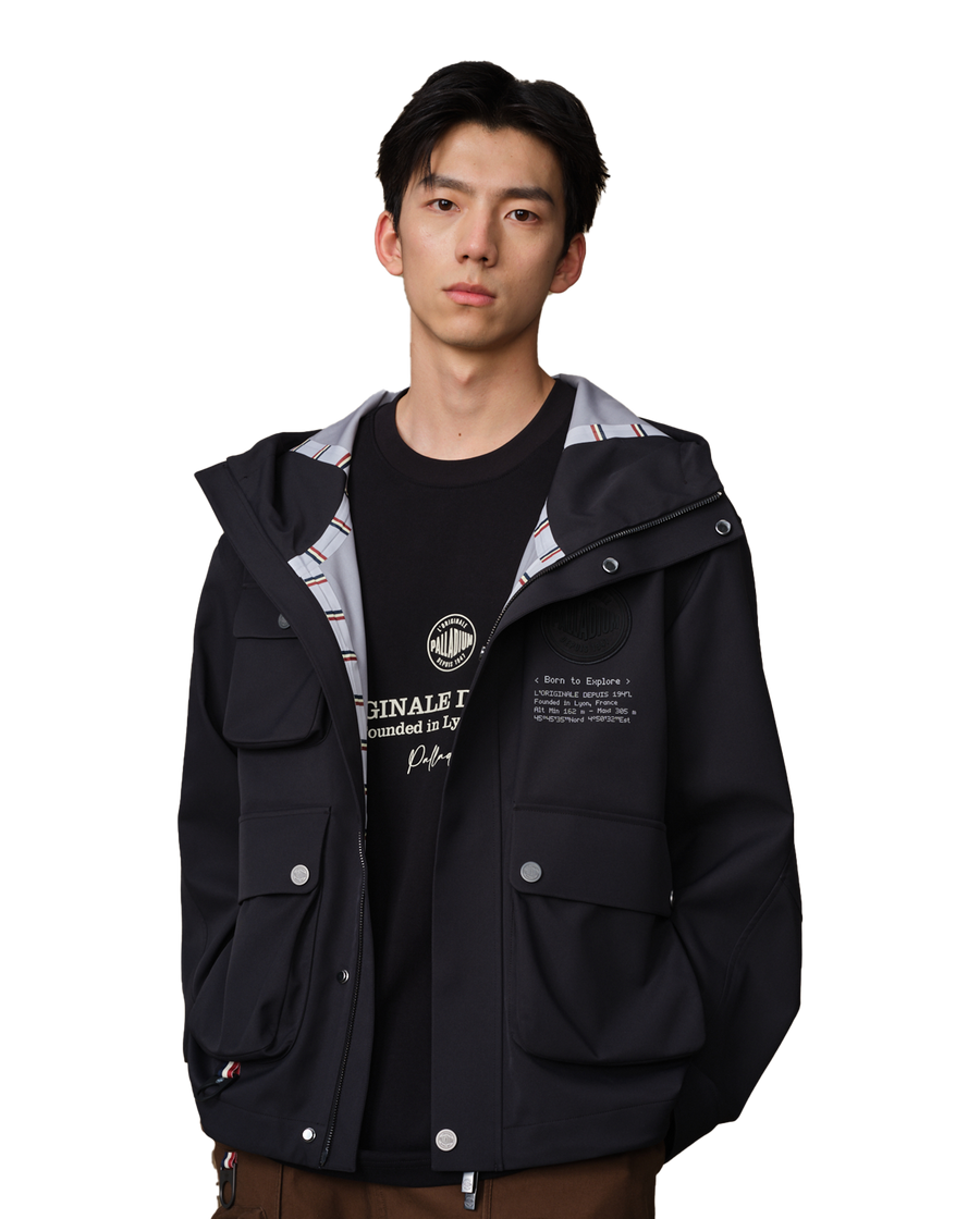 109663-032 | MEN'S PALLADIUM LOGO HOODED JACKET | TAP SHOE