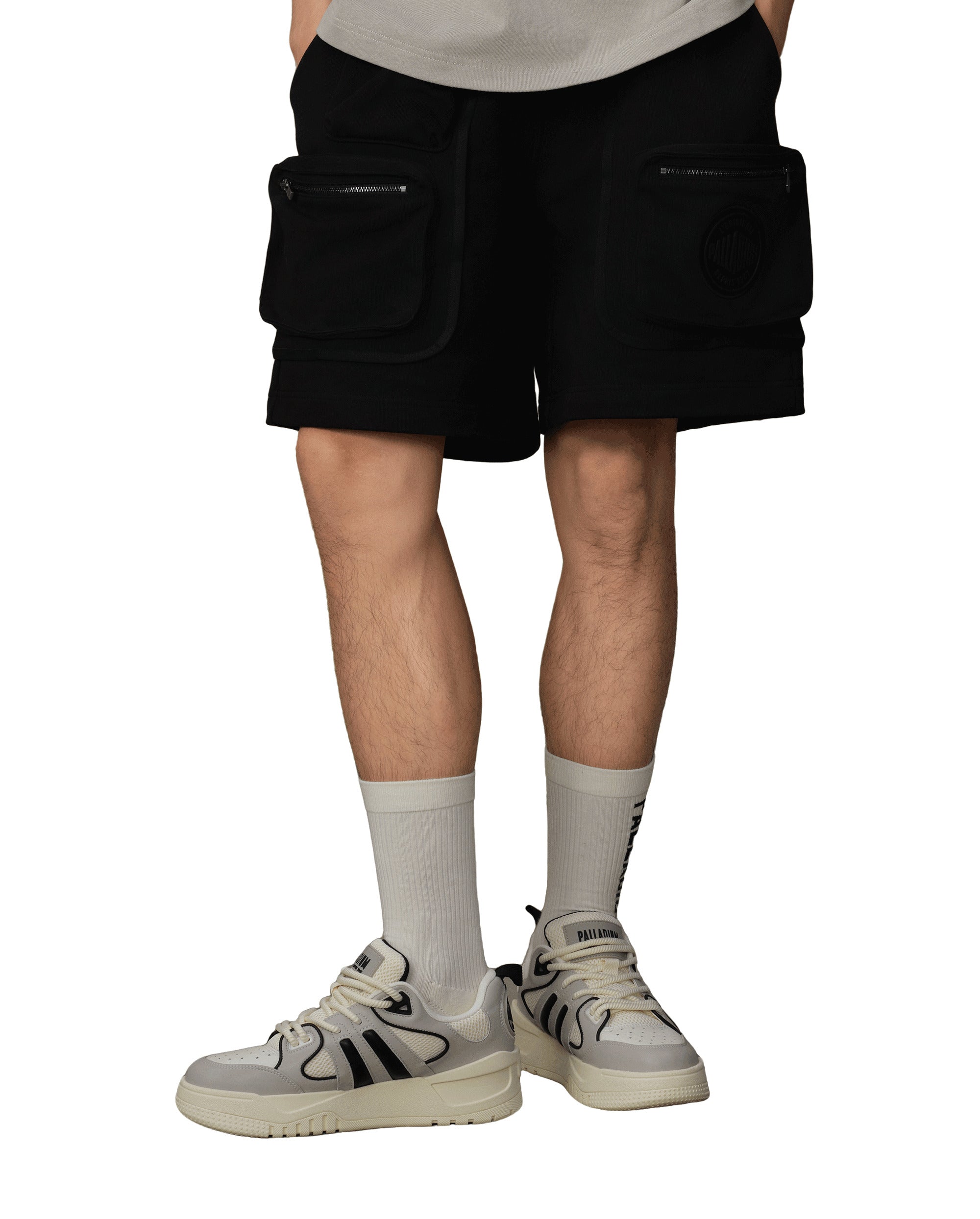 109686-032 | MEN'S PALLADIUM LOGO COTTON CARGO SHORTS | TAP SHOE