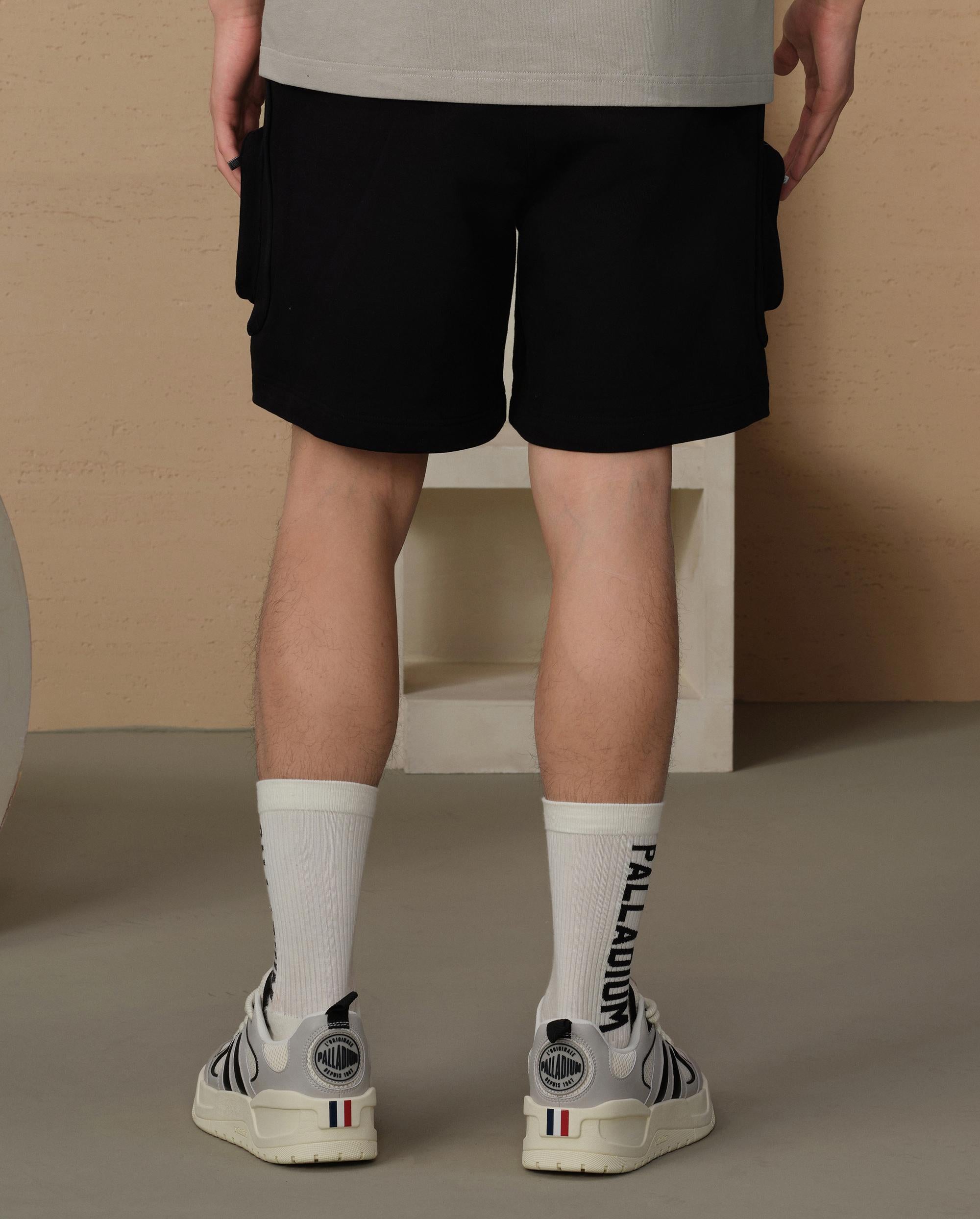 109686-032 | MEN'S PALLADIUM LOGO COTTON CARGO SHORTS | TAP SHOE