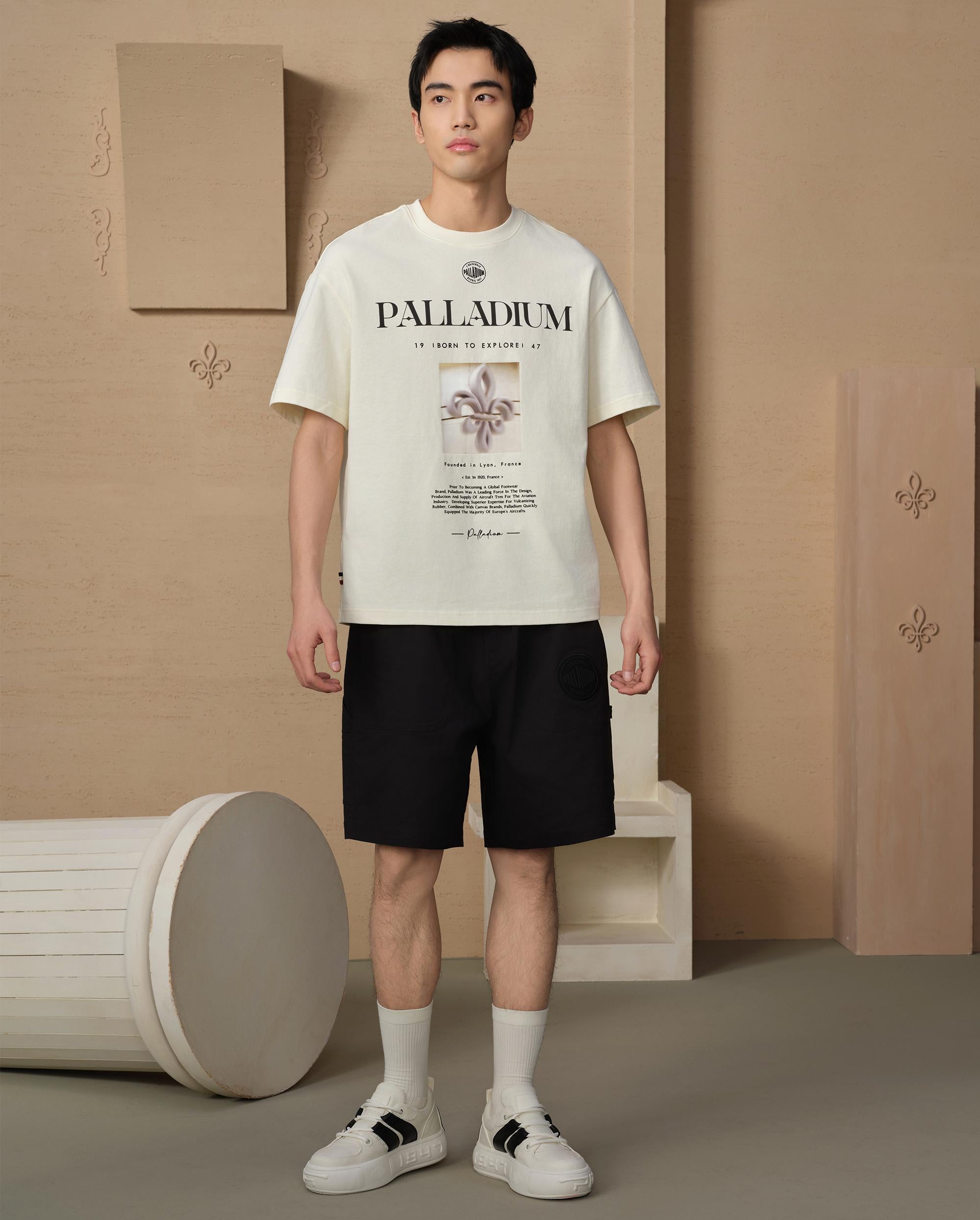 109687-032 | MEN'S PALLADIUM LOGO SHORTS | TAP SHOE