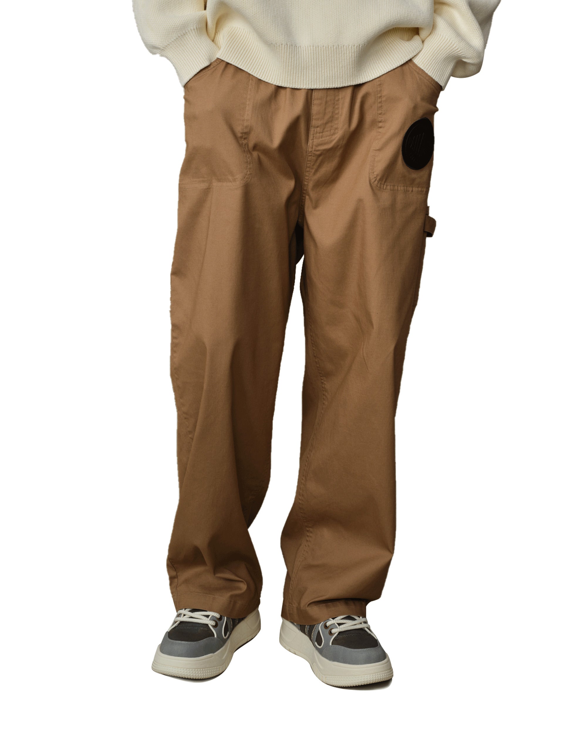109695-301 | MEN'S PALLADIUM LOGO LOOSE FIT PANTS | PETRIFIED OAK