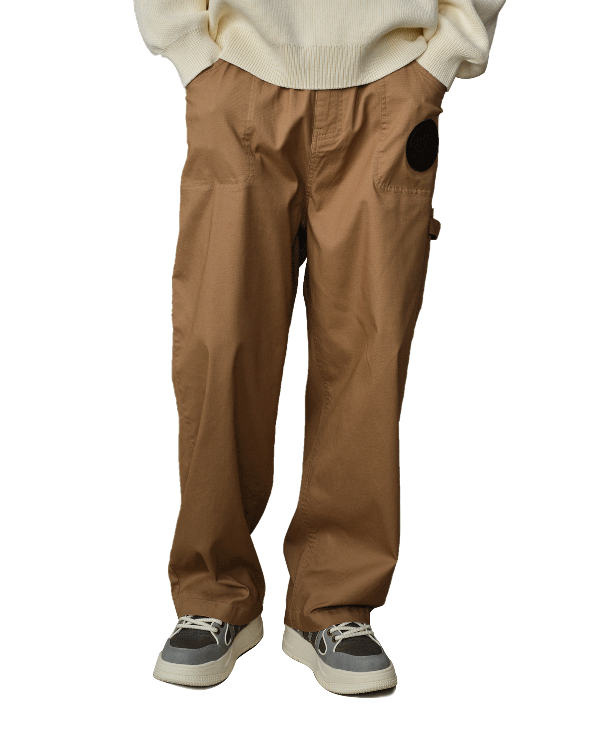 109695-301 | MEN'S PALLADIUM LOGO LOOSE FIT PANTS | PETRIFIED OAK