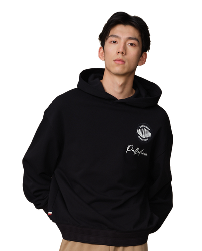 109712-032 | MEN'S PALLADIUM LOGO LOOSE FIT HOODIE | TAP SHOE