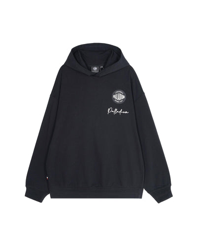 109712-032 | MEN'S PALLADIUM LOGO LOOSE FIT HOODIE | TAP SHOE