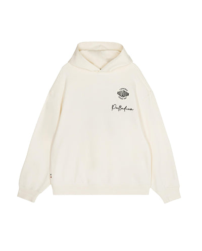 109712-262 | MEN'S PALLADIUM LOGO LOOSE FIT HOODIE | MARSHMALLOW