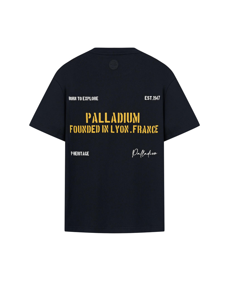 109730-032 | MEN'S PALLADIUM LOGO LOOSE FIT COTTON T-SHIRT | TAP SHOE