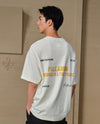 109730-232 | MEN'S PALLADIUM LOGO LOOSE FIT COTTON T-SHIRT | VANILLA ICE