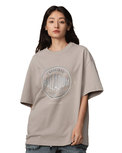 109731-031 | MEN'S PALLADIUM LOGO LOOSE FIT COTTON T-SHIRT | FLINT GRAY