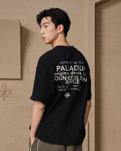 109732-032 | MEN'S PALLADIUM LOGO LOOSE FIT COTTON T-SHIRT | TAP SHOE