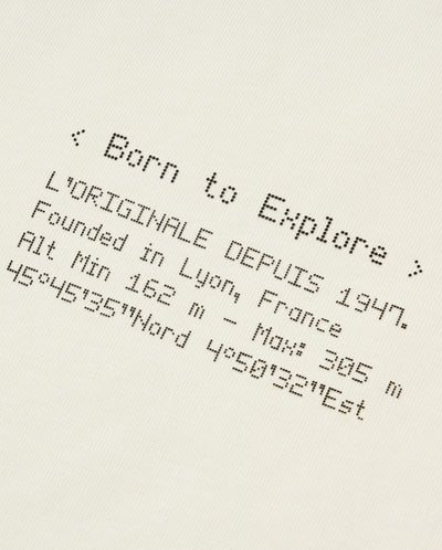 109734-262 | MEN'S PALLADIUM LOGO LOOSE FIT COTTON T-SHIRT | MARSHMALLOW