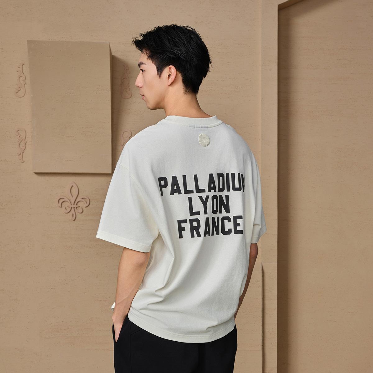 109735-262 | MEN'S VINTAGE PALLADIUM LOGO LOOSE FIT COTTON T-SH | MARSHMALLOW