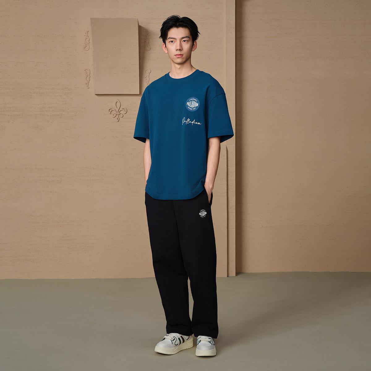 109735-469 | MEN'S VINTAGE PALLADIUM LOGO LOOSE FIT COTTON T-SH | LEGION BLUE