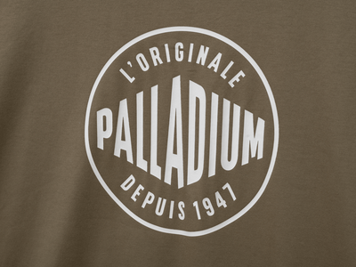 1710934-377 | UNISEX PALLADIUM FRANCE LOGO COTTON T-SHIRT | DUSKY GREEN