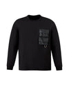 1711711-008 | UNISEX 3D POCKETS LONG SLEEVES T-SHIRT | BLACK