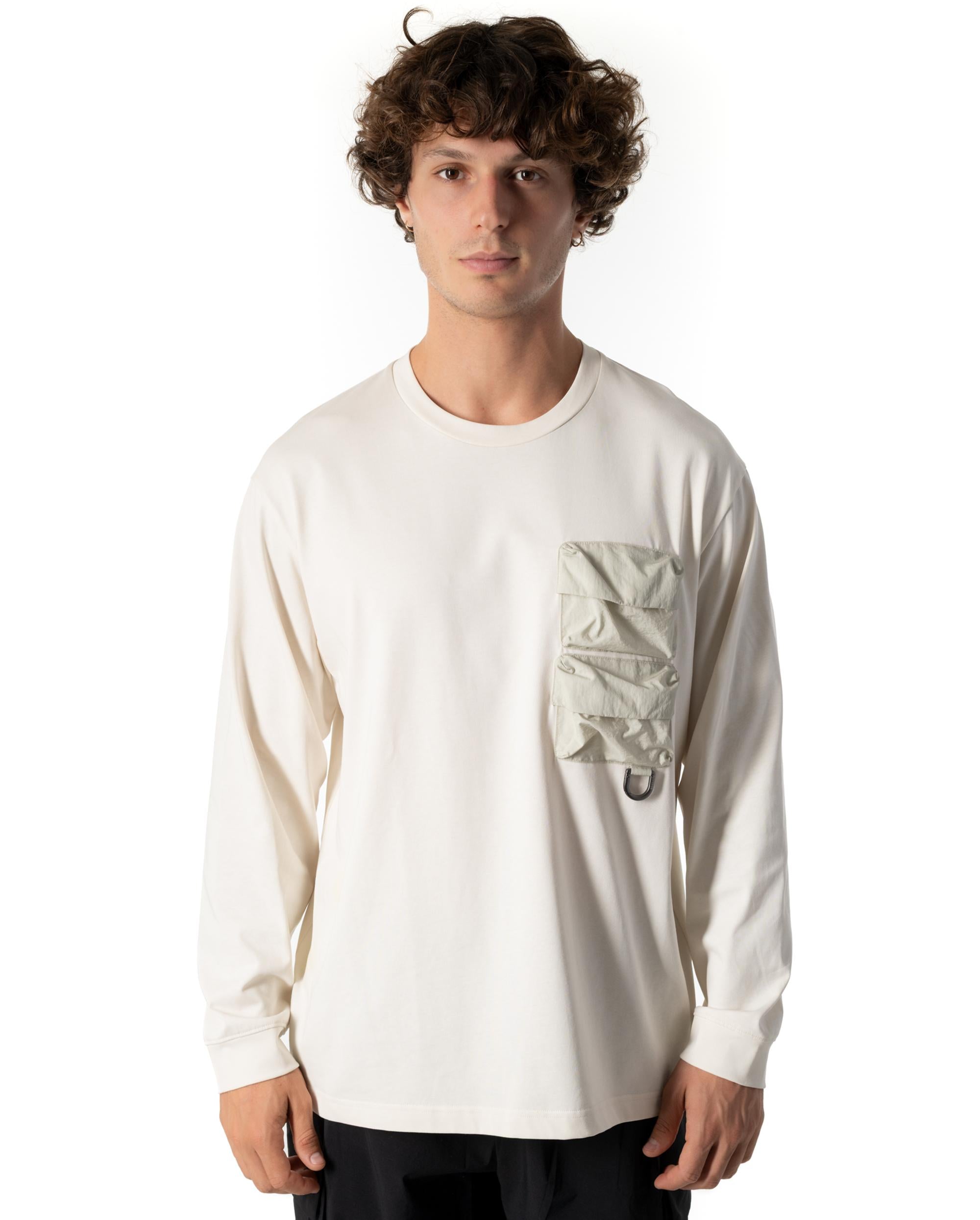 1711711-026 | UNISEX 3D POCKETS LONG SLEEVES T-SHIRT | FRESH GREY