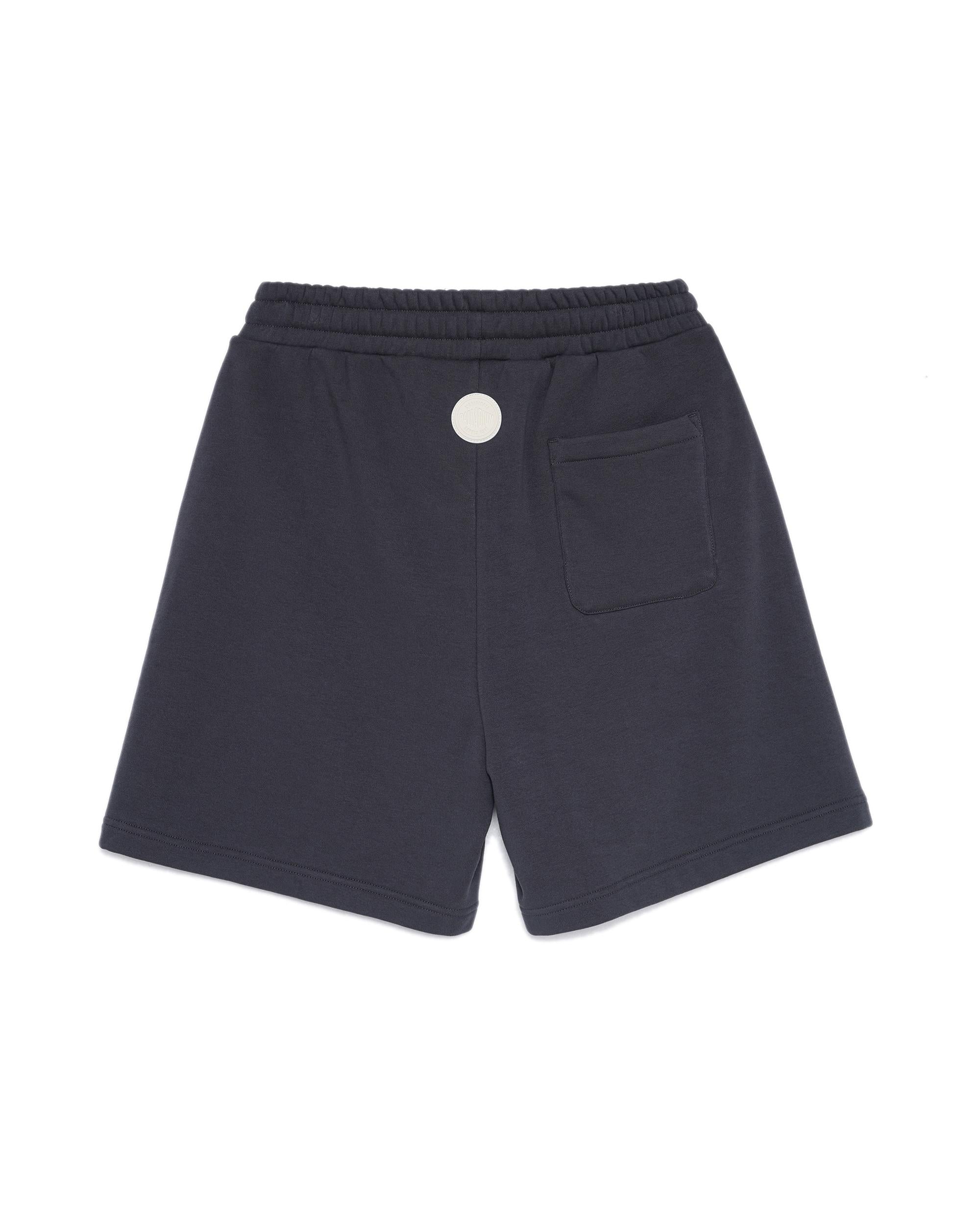 178025-033 | UNISEX EMBROIDERED IRIS LOGO SHORTS | BLK OYSTER