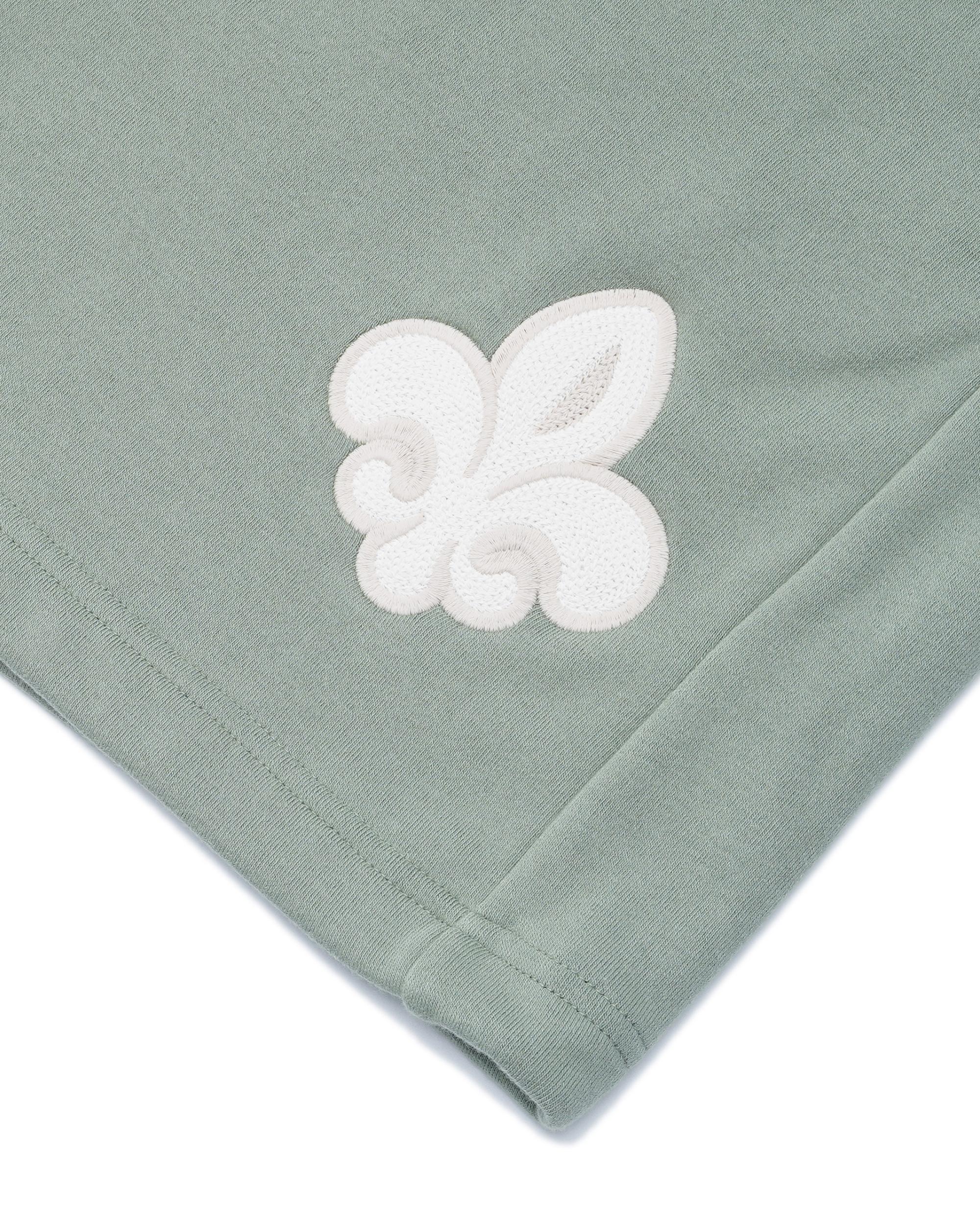 178025-335 | UNISEX EMBROIDERED IRIS LOGO SHORTS | OIL GRN