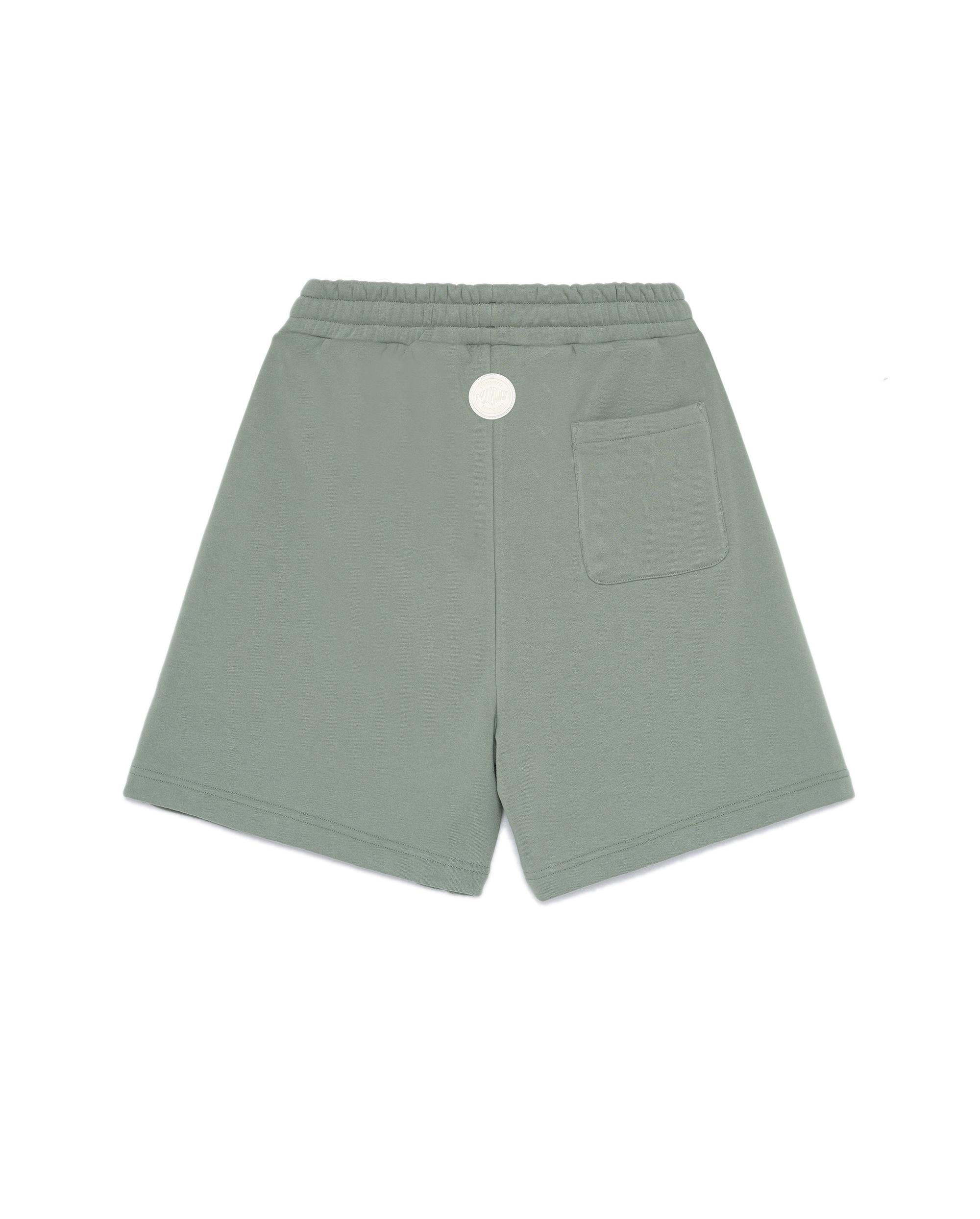 178025-335 | UNISEX EMBROIDERED IRIS LOGO SHORTS | OIL GRN