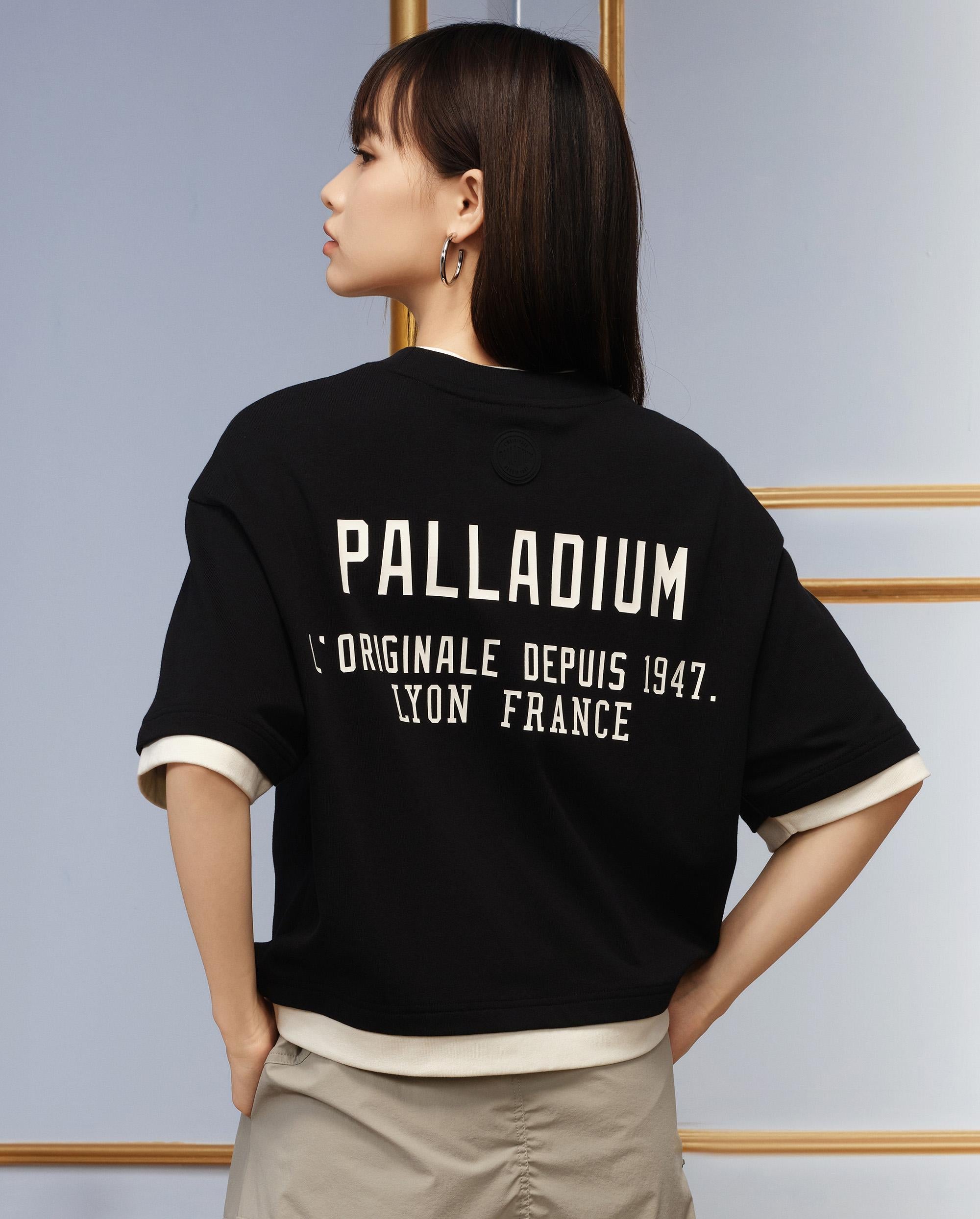 1910439-032 | WOMEN'S IRIS LOGO LAYERED COTTON T-SHIRT