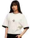 1910439-262 | WOMEN'S IRIS LOGO LAYERED COTTON T-SHIRT | MARSHMALLOW