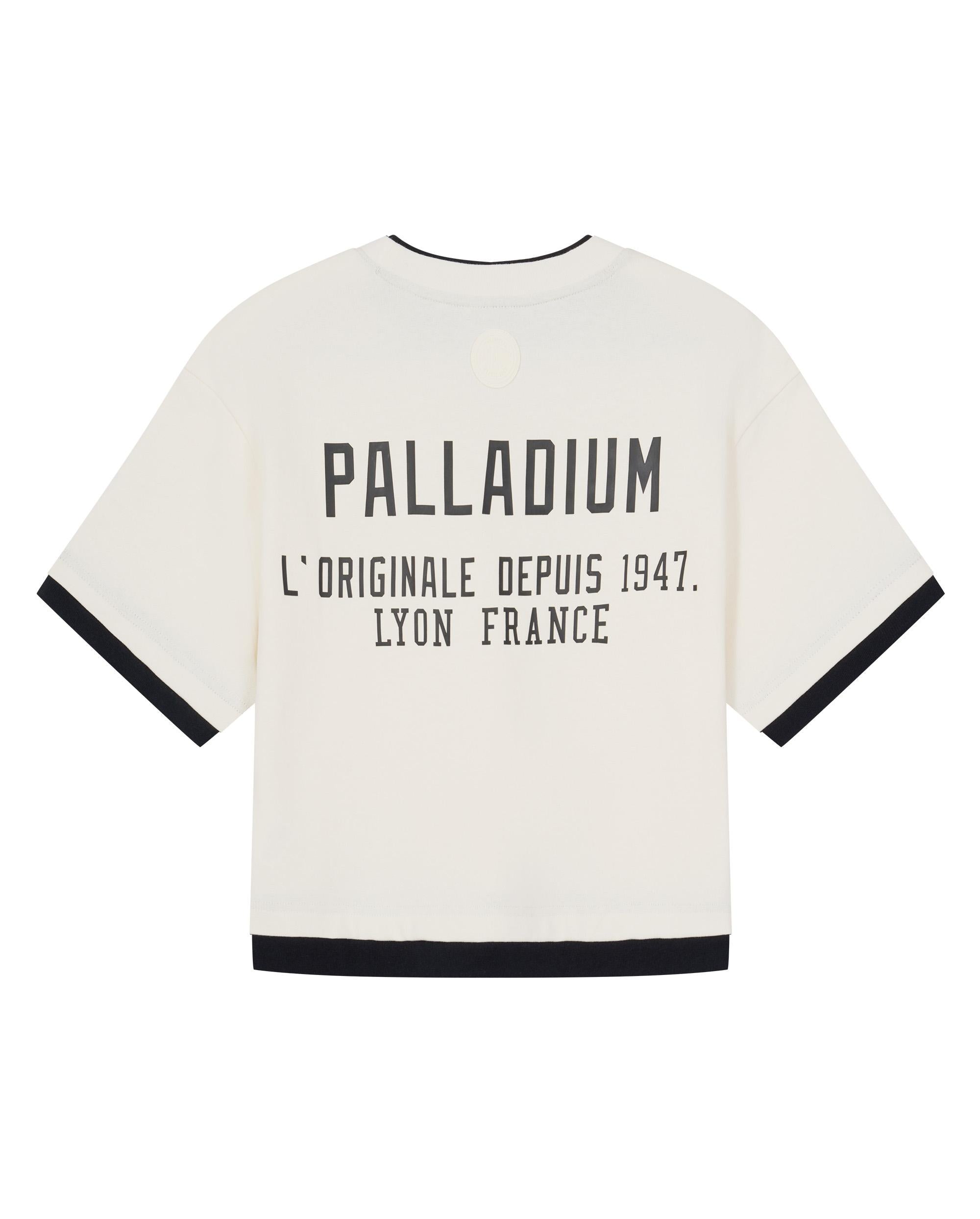 1910439-262 | WOMEN'S IRIS LOGO LAYERED COTTON T-SHIRT | MARSHMALLOW