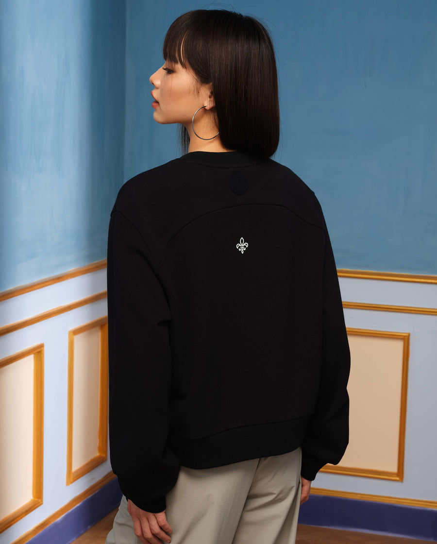 1910443-032 | WOMEN'S PALLADIUM LOGO IRREGULAR HEM SWEATSHIRT | TAP SHOE