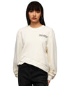 1910443-262 | WOMEN'S PALLADIUM LOGO IRREGULAR HEM SWEATSHIRT | MARSHMALLOW