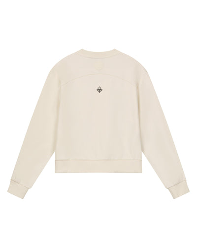 1910443-262 | WOMEN'S PALLADIUM LOGO IRREGULAR HEM SWEATSHIRT | MARSHMALLOW