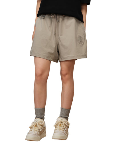 1910469-031 | WOMEN'S PALLADIUM LOGO SHORTS | FLINT GRAY
