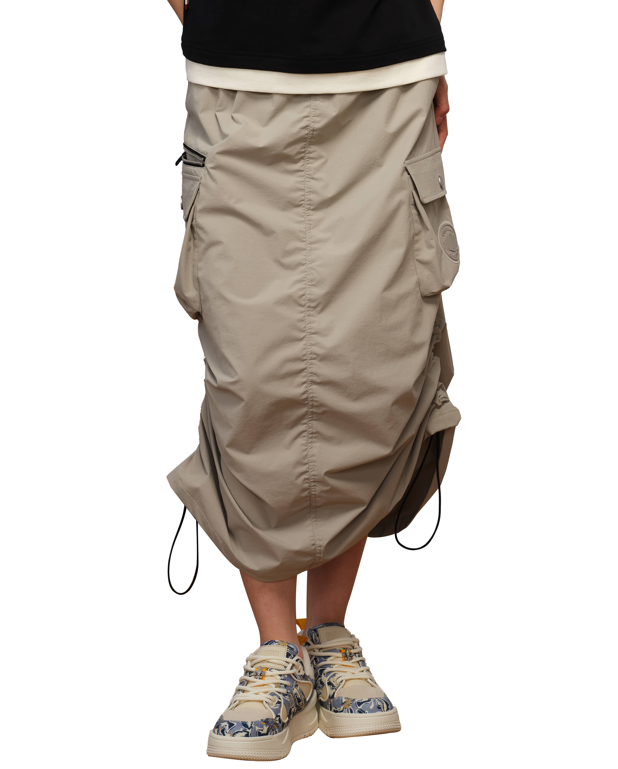 1910474-031 | WOMEN'S PALLADIUM LOGO CARGO SKIRT | FLINT GRAY