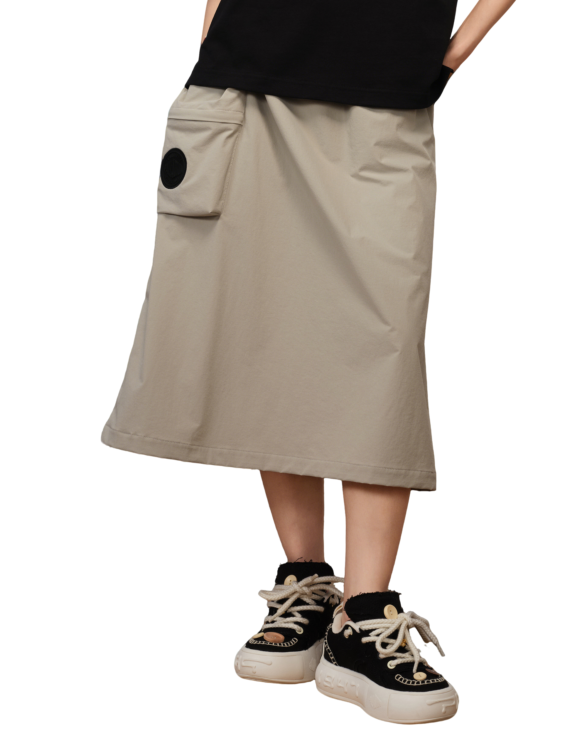 1910475-031 | WOMEN'S CARGO MIDI SKIRT | FLINT GRAY