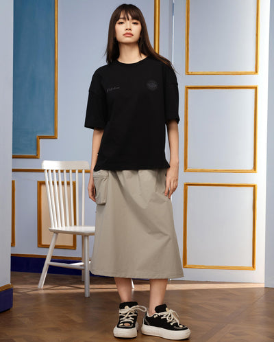 1910475-031 | WOMEN'S CARGO MIDI SKIRT | FLINT GRAY