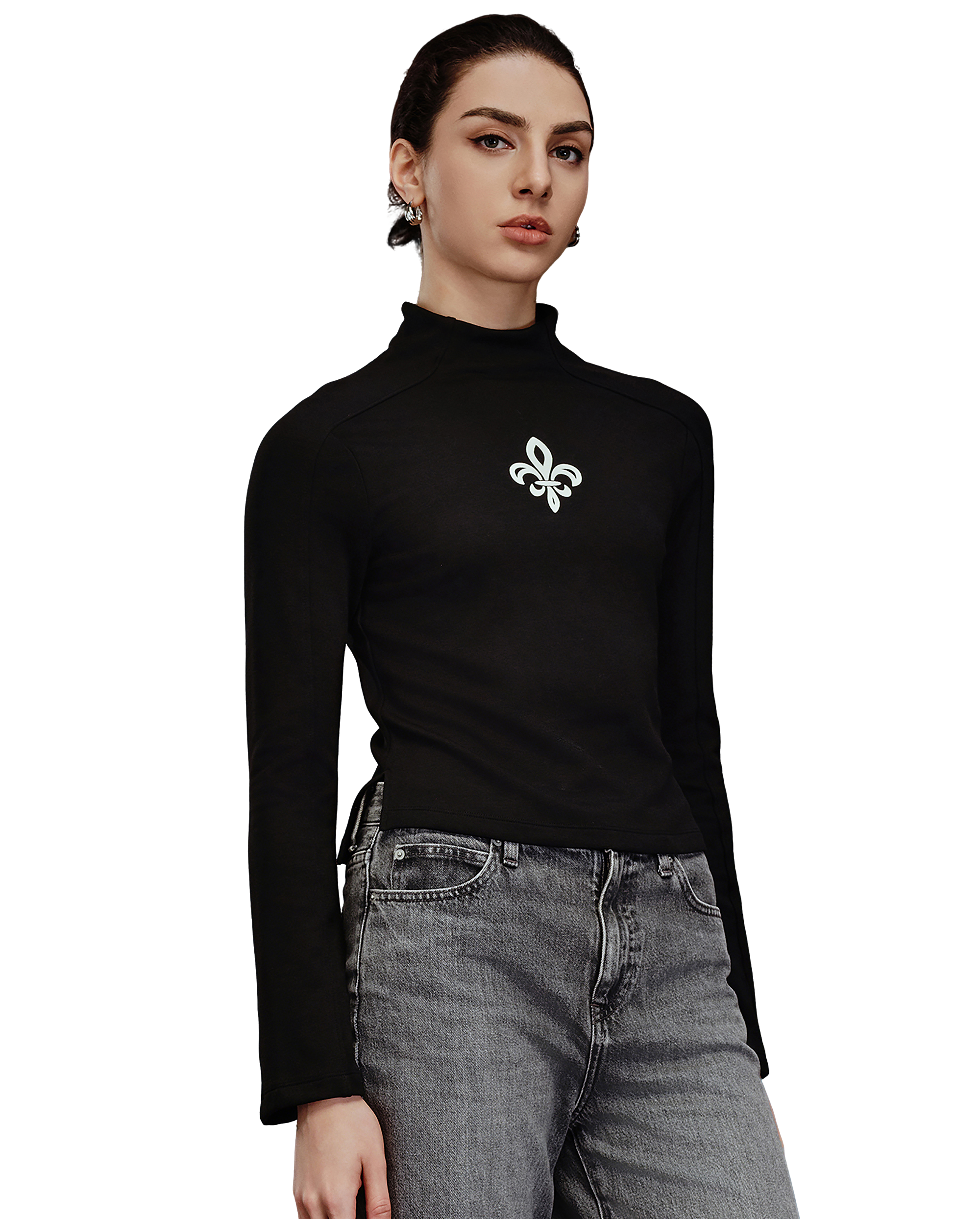 1910513-032 | WOMEN'S IRIS LOGO SLIM-FIT LONG SLEEVES T-SHIRT | TAP SHOE