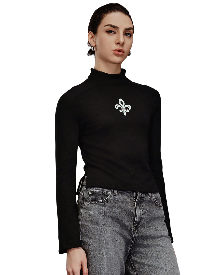 1910513-032 | WOMEN'S IRIS LOGO SLIM-FIT LONG SLEEVES T-SHIRT | TAP SHOE