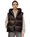 1910519-032 | WOMEN'S PALLADIUM LOGO HOODED DOWN VEST | TAP SHOE