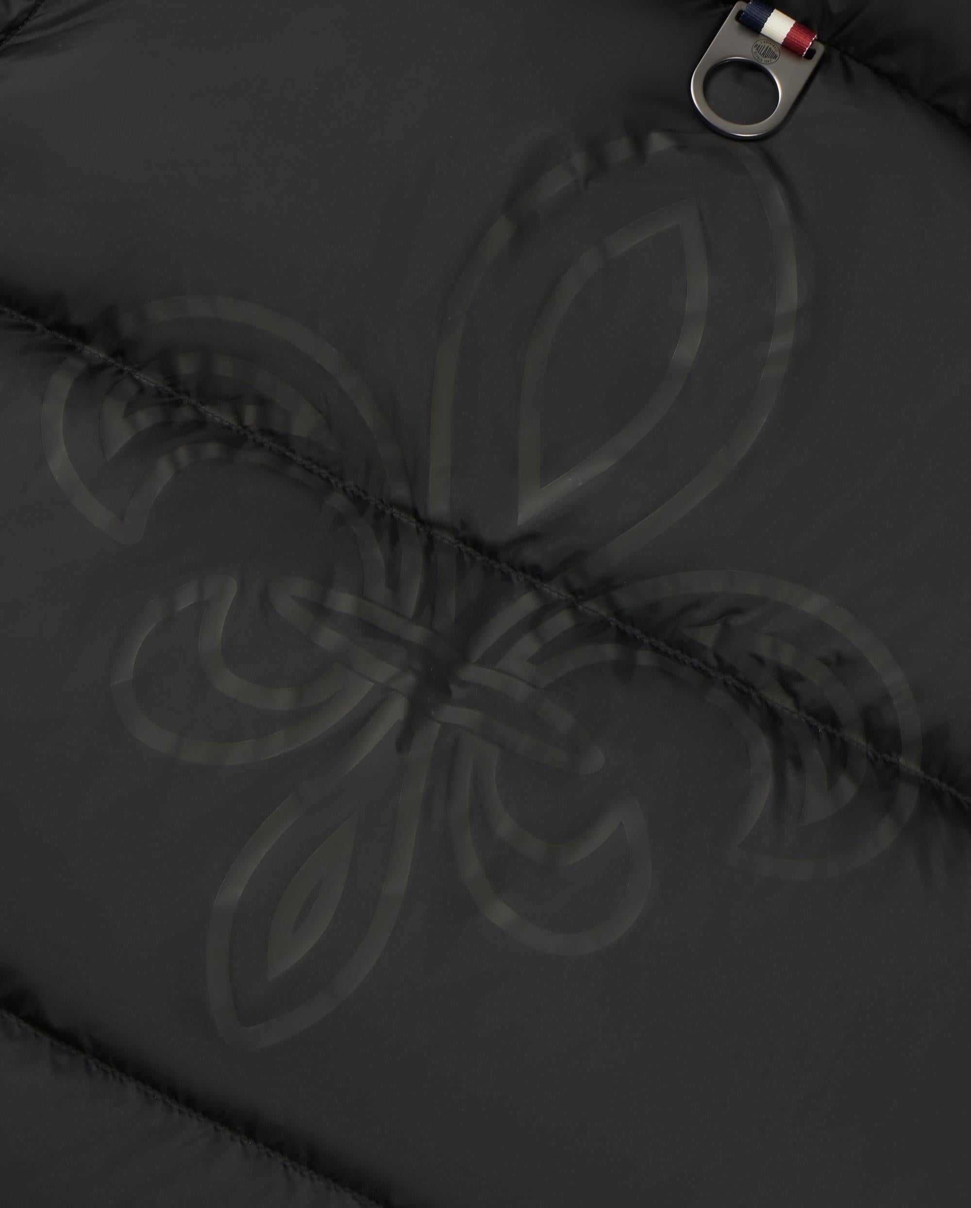 1910519-032 | WOMEN'S PALLADIUM LOGO HOODED DOWN VEST | TAP SHOE