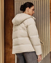 1910525-262 | WOMEN'S PALLADIUM LOGO HOODED DOWN JACKET | MARSHMALLOW