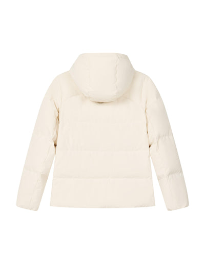 1910525-262 | WOMEN'S PALLADIUM LOGO HOODED DOWN JACKET | MARSHMALLOW