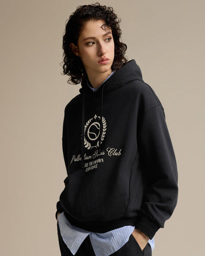 1911360-032 | WOMEN'S PALLADIUM TENNIS CLUB LOGO HOODIE | TAP SHOE