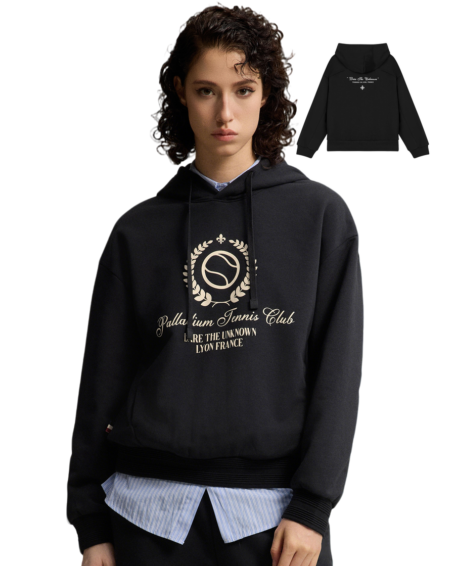 1911360-032 | WOMEN'S PALLADIUM TENNIS CLUB LOGO HOODIE | TAP SHOE