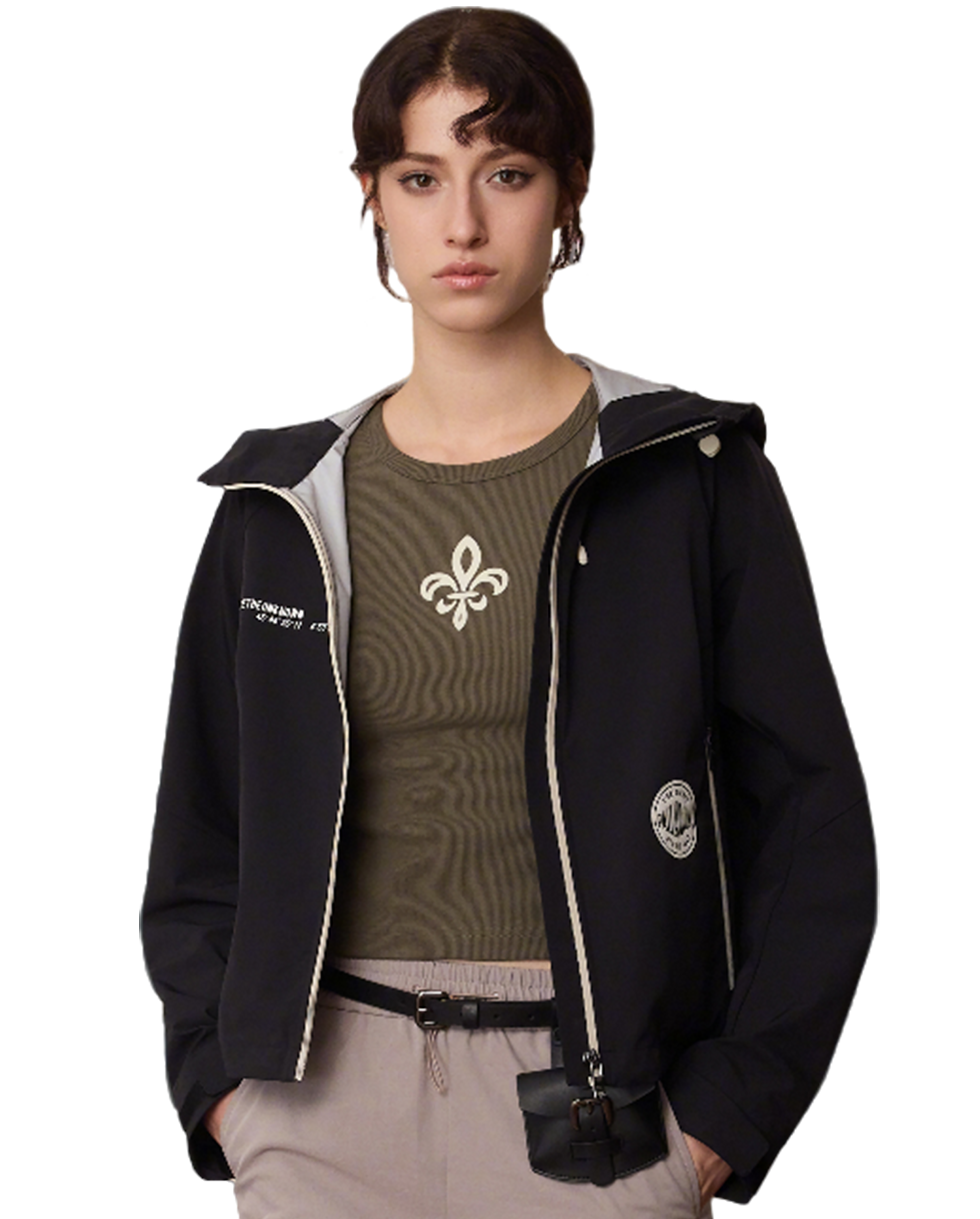 1911363-032 | WOMEN'S LOGO CARGO LOOSE FIT HOODED JACKET | TAP SHOE