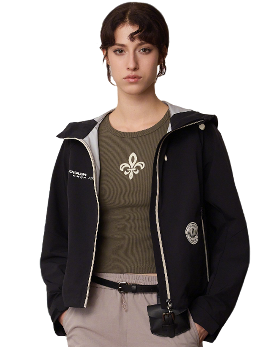 1911363-032 | WOMEN'S LOGO CARGO LOOSE FIT HOODED JACKET | TAP SHOE