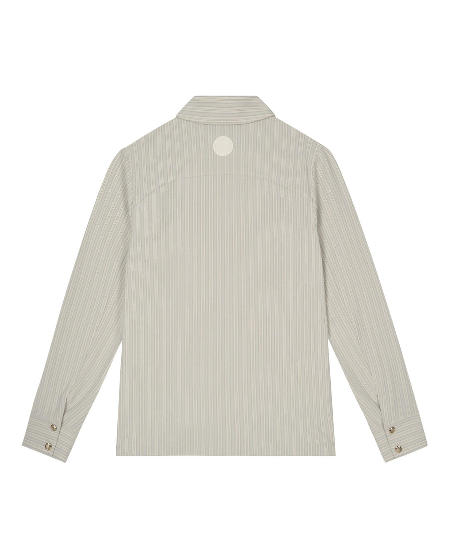 1911381-556 | WOMEN'S PALLADIUM LOGO STRIPED SHIRT | GREY WHITE STRIPES