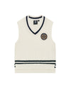 1911383-232 | WOMEN'S PALLADIUM LOGO V-NECK SWEATER VEST | VANILLA ICE