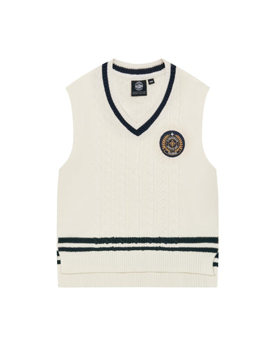 1911383-232 | WOMEN'S PALLADIUM LOGO V-NECK SWEATER VEST | VANILLA ICE