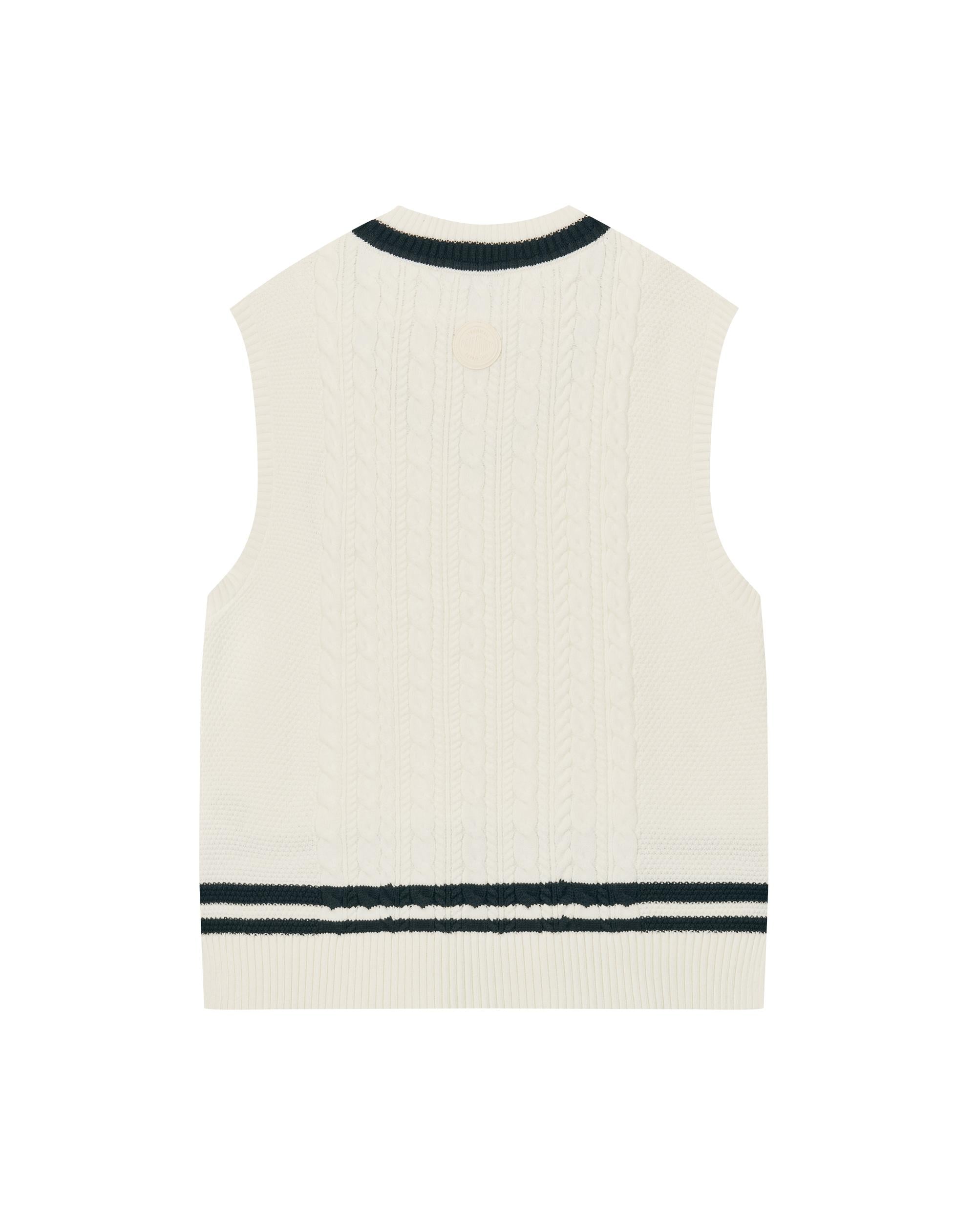 1911383-232 | WOMEN'S PALLADIUM LOGO V-NECK SWEATER VEST | VANILLA ICE